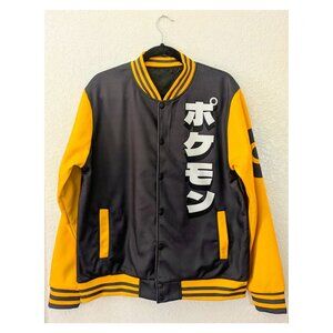 [Anime Ape] Yellow Umbreon-Inspired Varsity Jacket Streetwear - Size Medium
